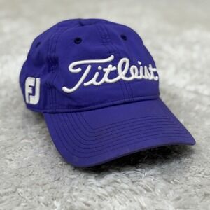 Titleist Hat Cap Strap Back Purple White Pro V1 FJ Mens Golf Embroidered Script